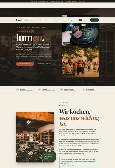 Website Restaurant Lumeo
