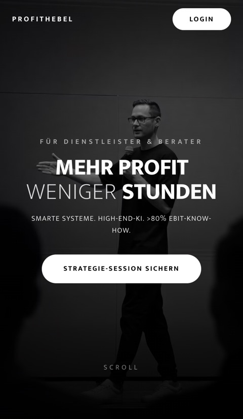 Website Profithebel &ndash; Tablet