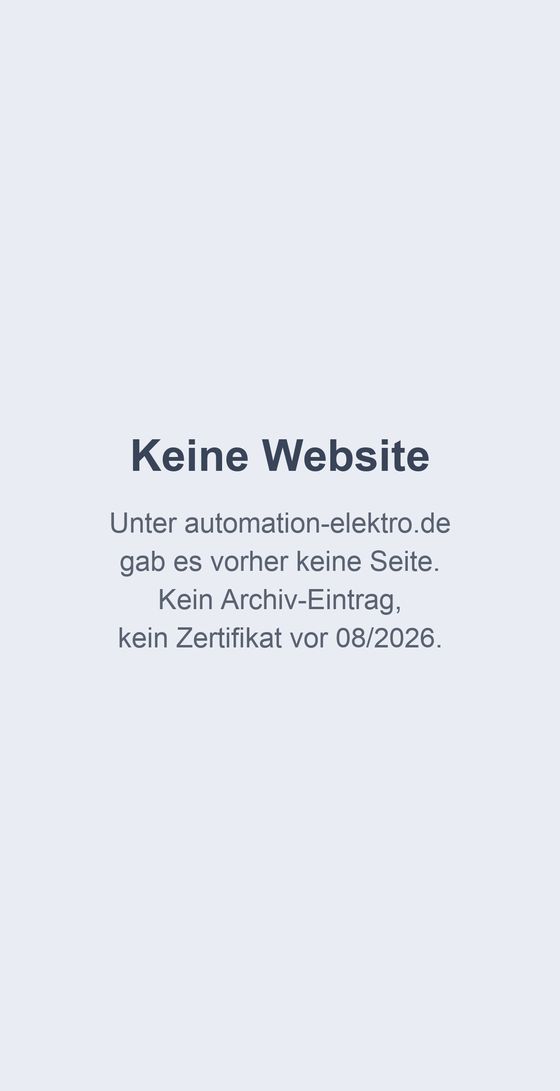 AE Automation und Elektro, alte Website auf dem Handy