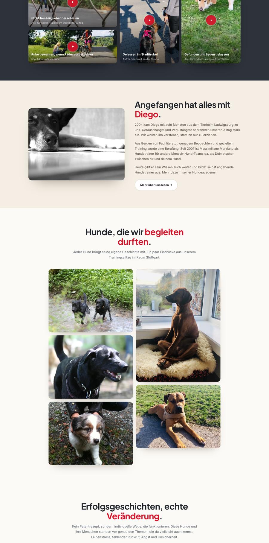 Website Die Hundeversteher, Teil 2