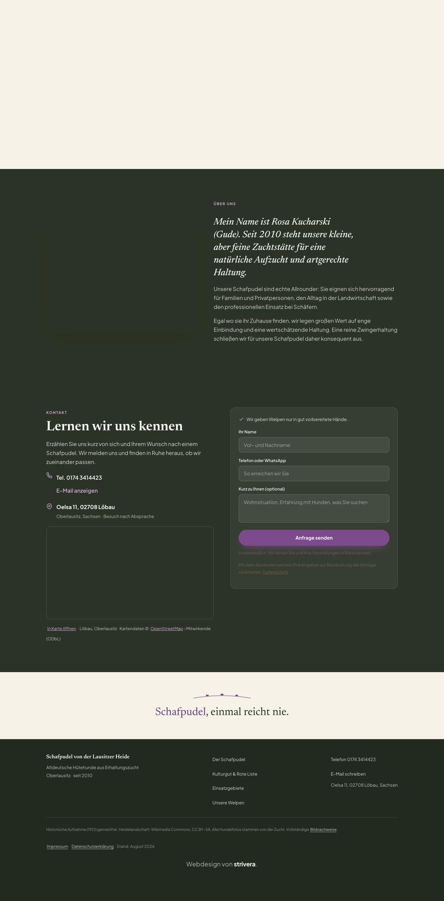 Website Schafpudel Lausitzer Heide, Teil 4